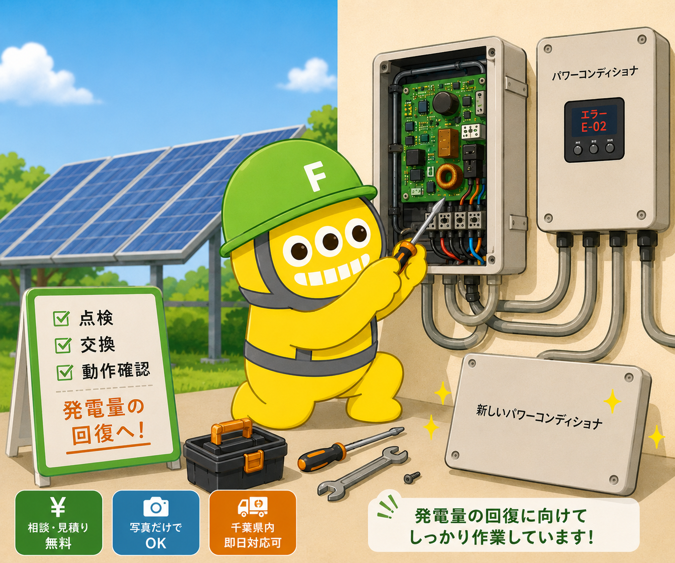 二和パワーテックのキャラクター ボンゴ君