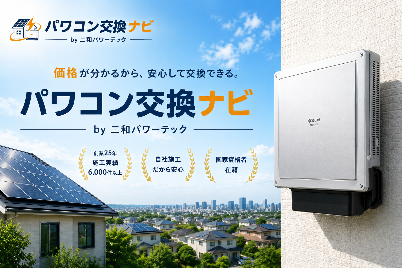 パワコン交換ナビ｜標準工事費込み価格がすぐ分かる